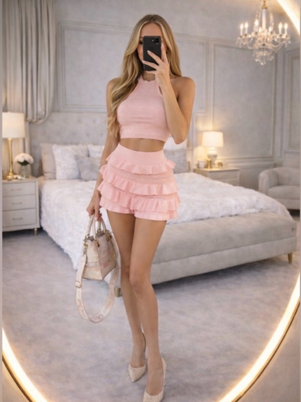 Pink Ruffled Two-Piece Set 💗💗💗